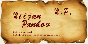 Miljan Pankov vizit kartica